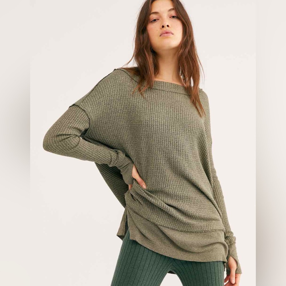 Free People We the Free North Shore Thermal Fresh Spring Green